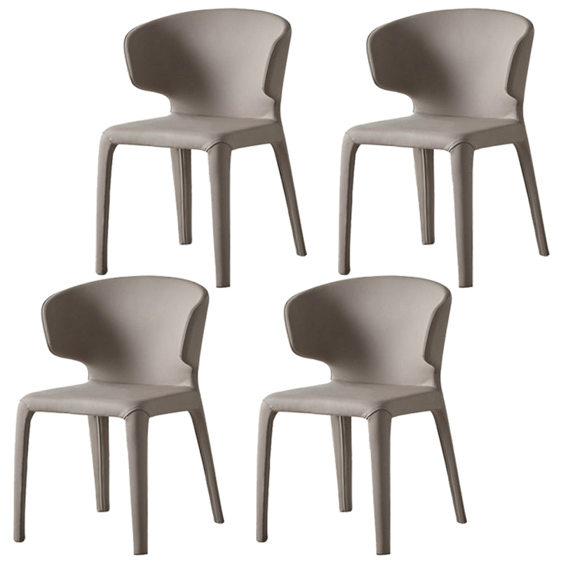 Sillas modernas de comedor para interiores y exteriores, sillas sin brazos de piel sintética