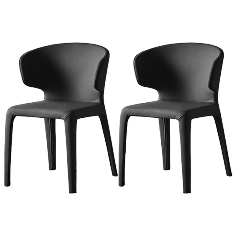 Sillas modernas de comedor para interiores y exteriores, sillas sin brazos de piel sintética