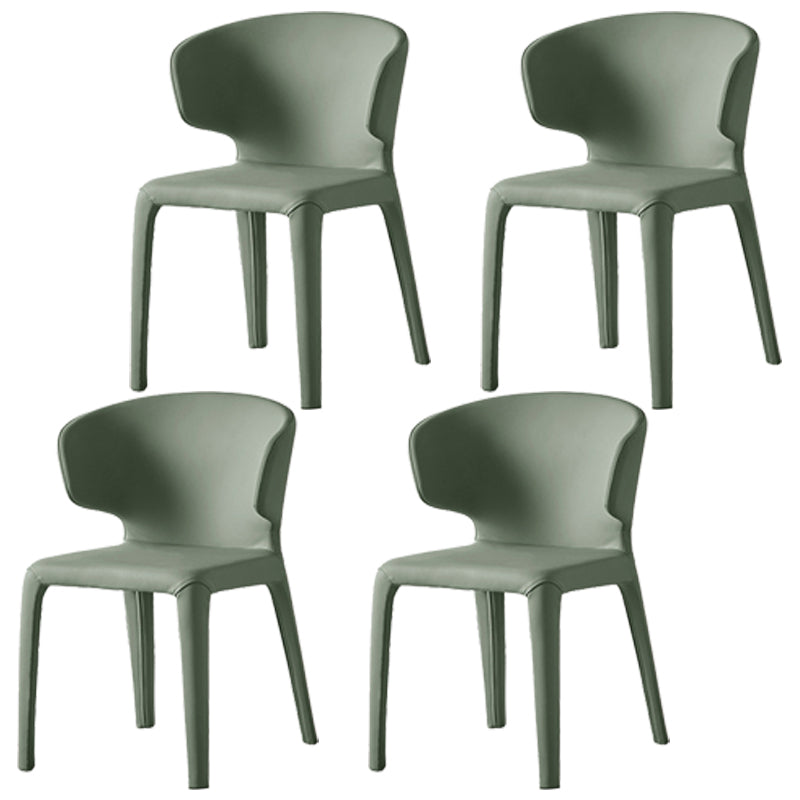 Sillas modernas de comedor para interiores y exteriores, sillas sin brazos de piel sintética