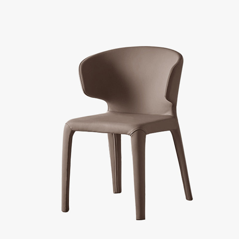 Sillas modernas de comedor para interiores y exteriores, sillas sin brazos de piel sintética