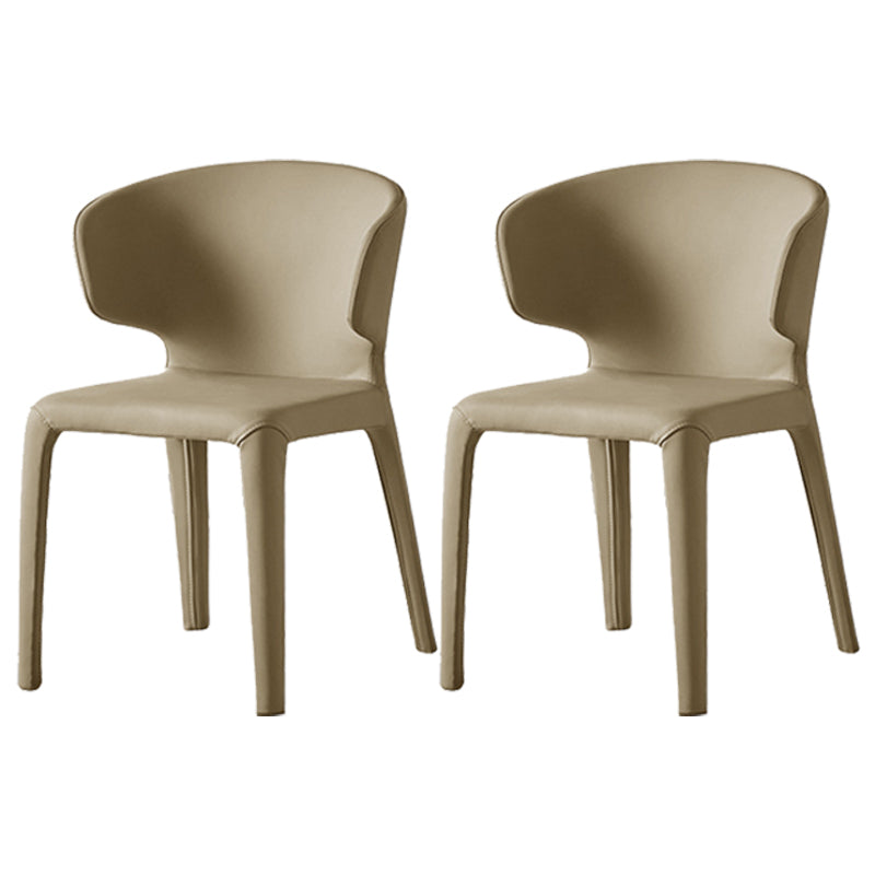 Sillas modernas de comedor para interiores y exteriores, sillas sin brazos de piel sintética