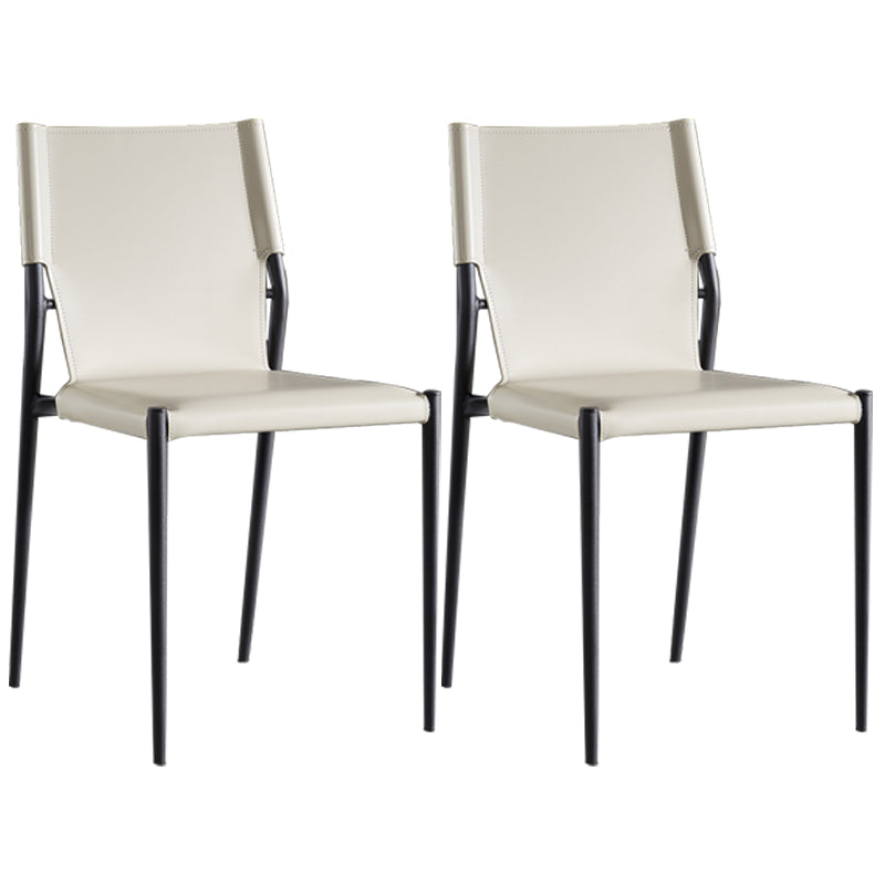 Silla auxiliar para el hogar de estilo moderno, silla de comedor tapizada con respaldo sólido (juego de 2)
