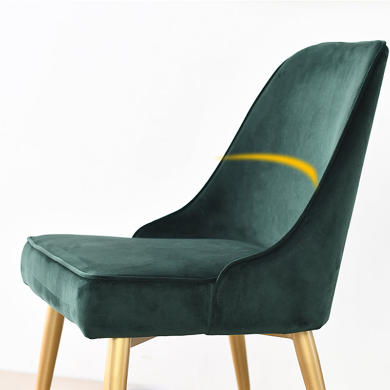 Silla sin brazos de comedor de estilo nórdico, silla lateral de comedor de tela tapizada para uso doméstico