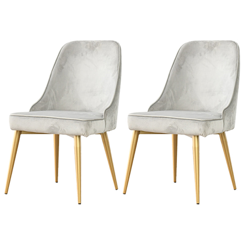Silla sin brazos de comedor de estilo nórdico, silla lateral de comedor de tela tapizada para uso doméstico