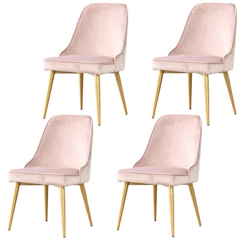 Silla sin brazos de comedor de estilo nórdico, silla lateral de comedor de tela tapizada para uso doméstico