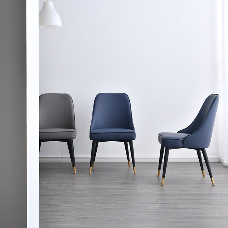Silla sin brazos de comedor de estilo nórdico, silla lateral de comedor de tela tapizada para uso doméstico