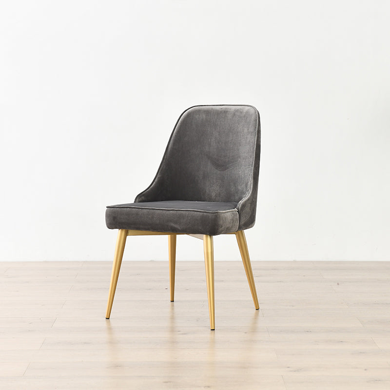 Silla sin brazos de comedor de estilo nórdico, silla lateral de comedor de tela tapizada para uso doméstico
