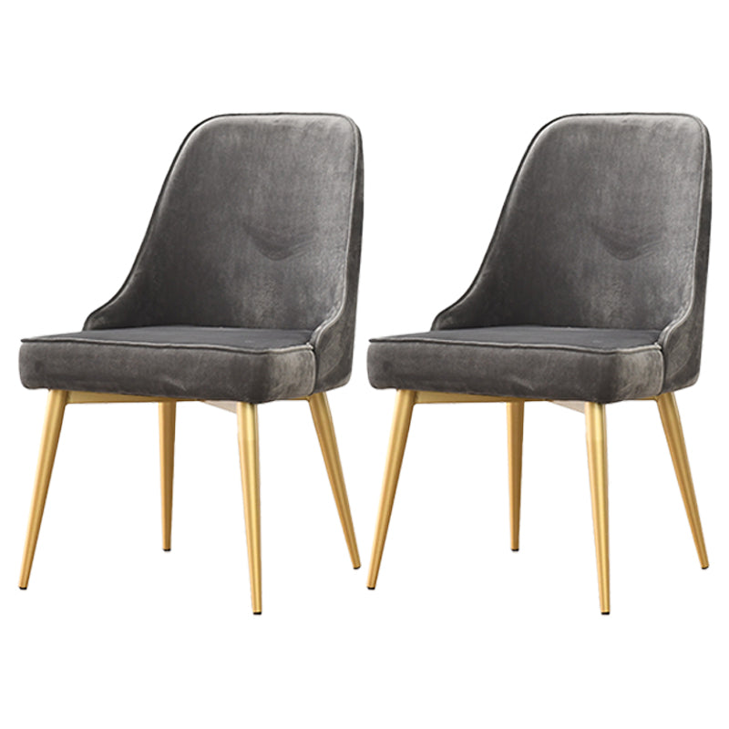 Silla sin brazos de comedor de estilo nórdico, silla lateral de comedor de tela tapizada para uso doméstico
