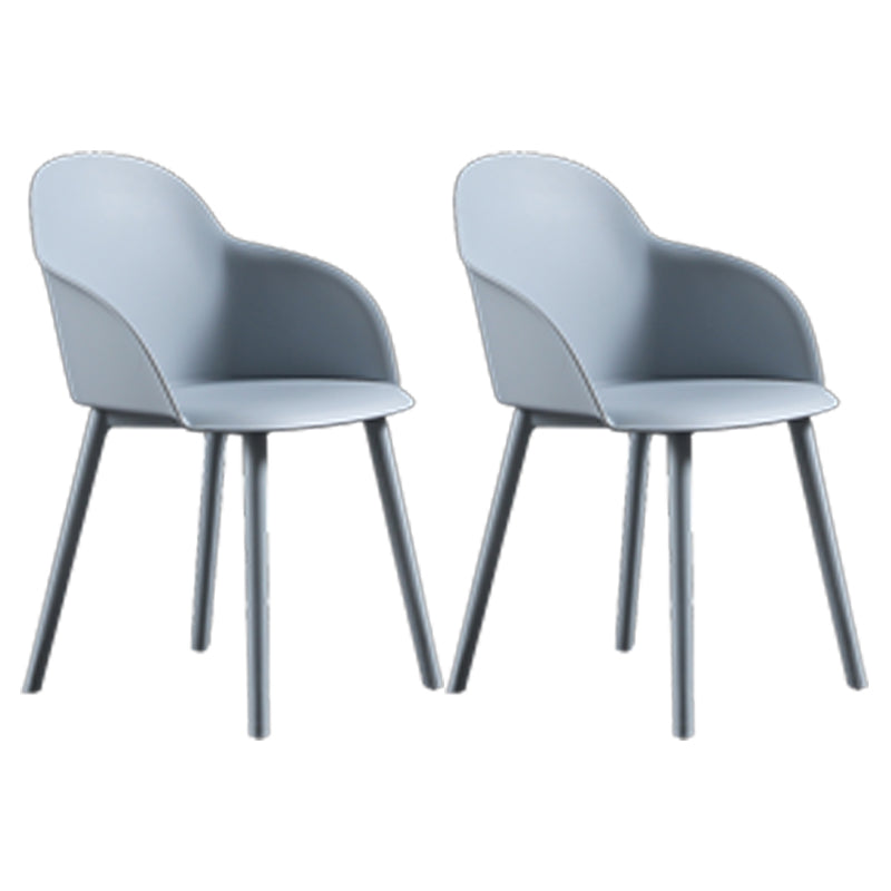 Silla de comedor estilo moderno Silla auxiliar con brazo de cocina y patas de plástico