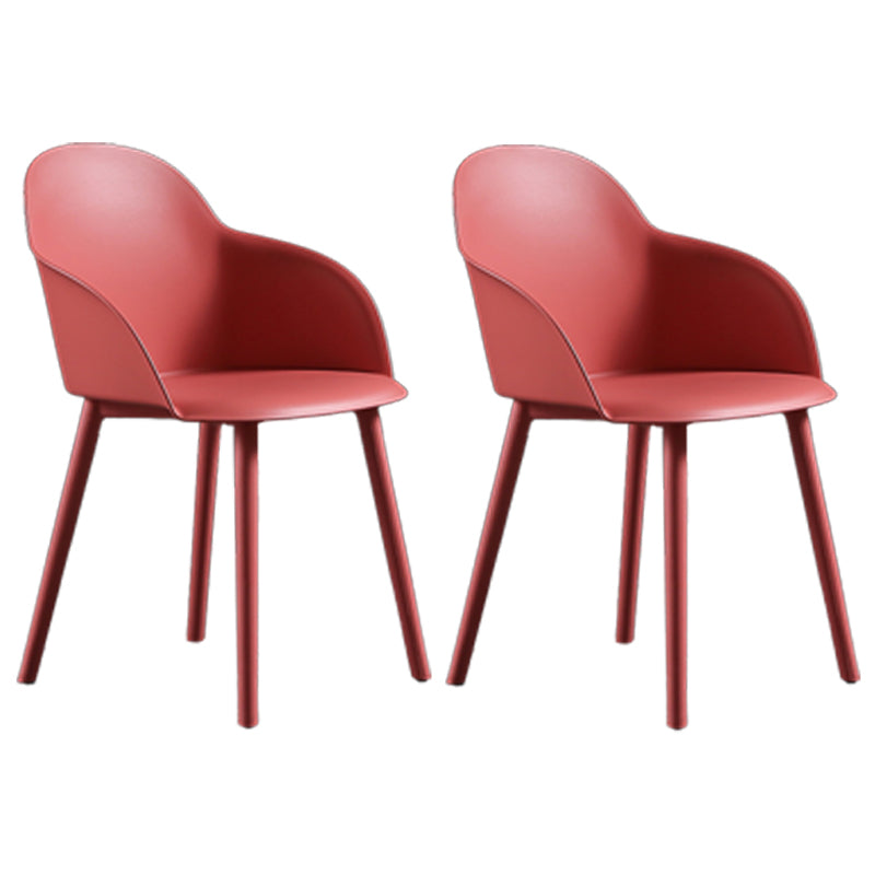 Silla de comedor estilo moderno Silla auxiliar con brazo de cocina y patas de plástico