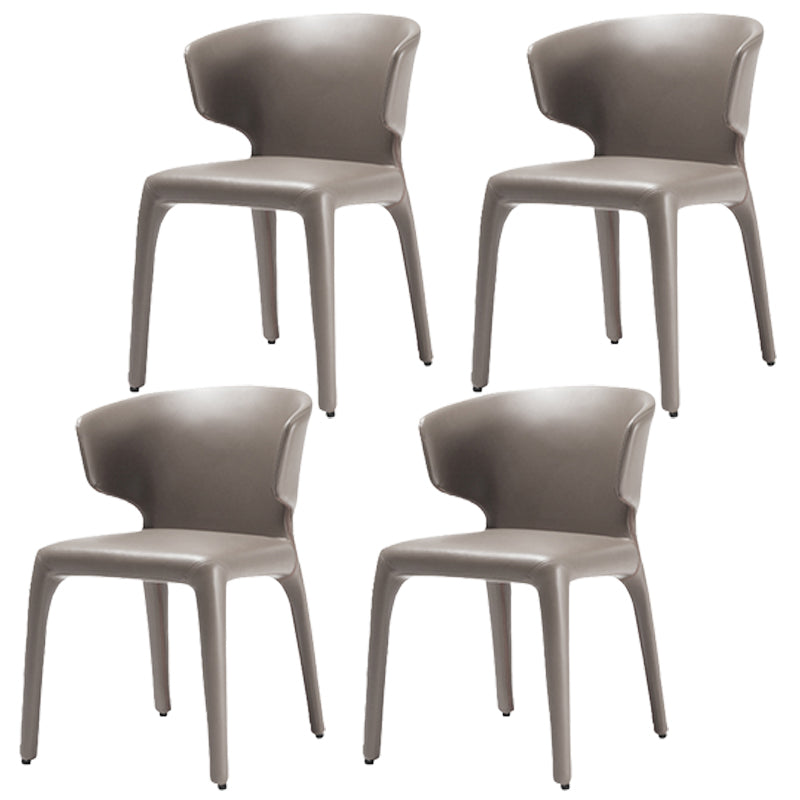 Silla de comedor de metal de cocina de estilo moderno que cena sillas laterales sin brazos con respaldo