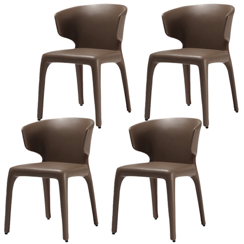 Silla de comedor de metal de cocina de estilo moderno que cena sillas laterales sin brazos con respaldo