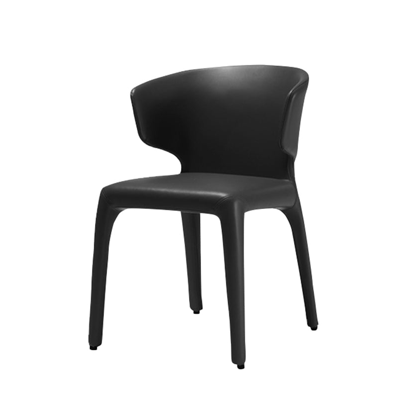Chaise de salle à manger en métal de cuisine de style contemporain dinant les chaises latérales sans accoudoirs d'aile