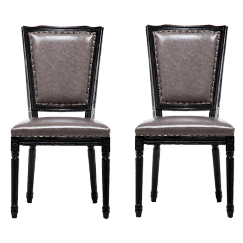 Silla sin brazos de comedor de madera tradicional, silla lateral de comedor con respaldo abierto para uso doméstico