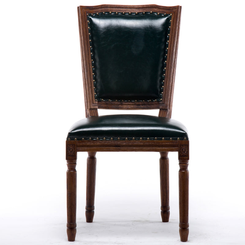 Chaise de salle à manger traditionnelle en bois, sans accoudoirs, à dossier ouvert, pour usage domestique