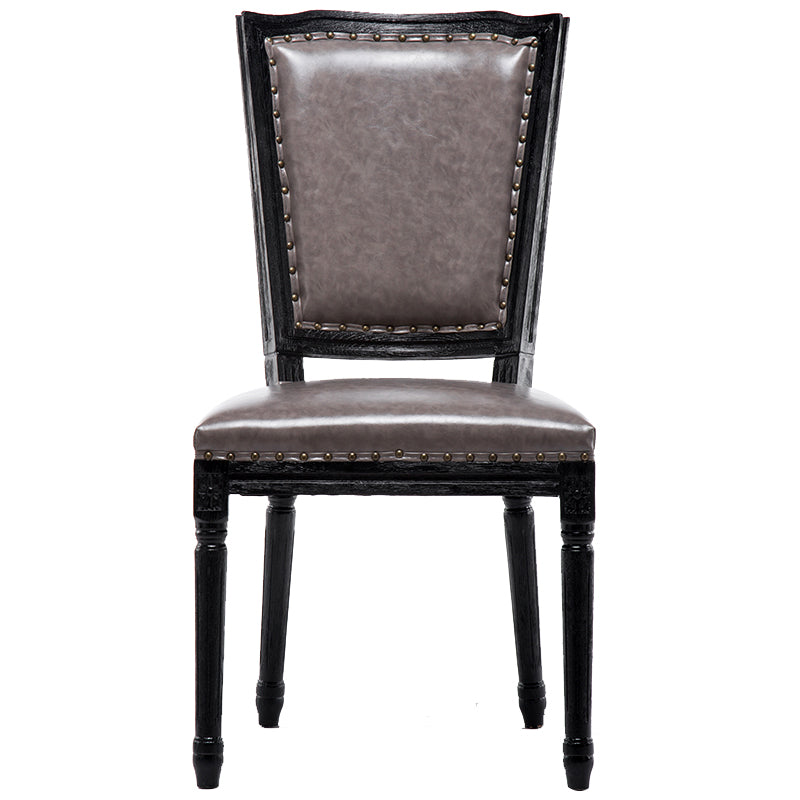 Silla sin brazos de comedor de madera tradicional, silla lateral de comedor con respaldo abierto para uso doméstico