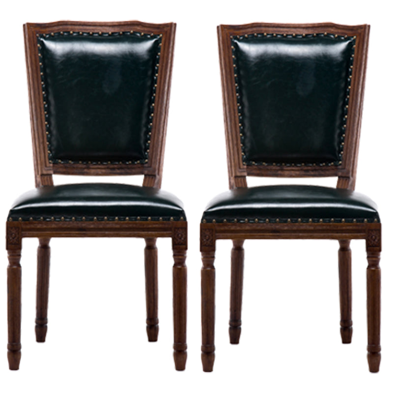 Silla sin brazos de comedor de madera tradicional, silla lateral de comedor con respaldo abierto para uso doméstico