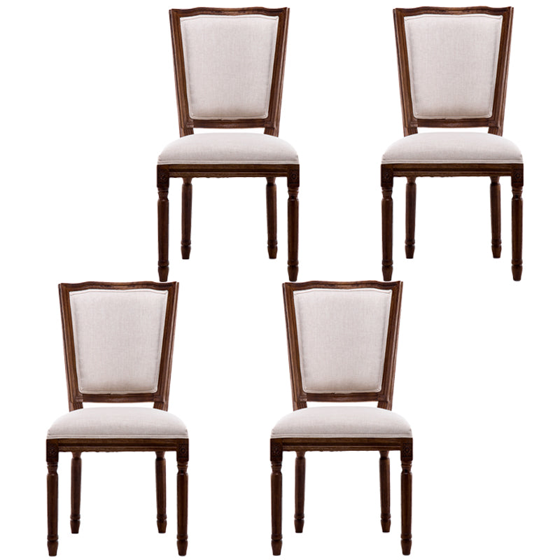 Silla sin brazos de comedor de madera tradicional, silla lateral de comedor con respaldo abierto para uso doméstico