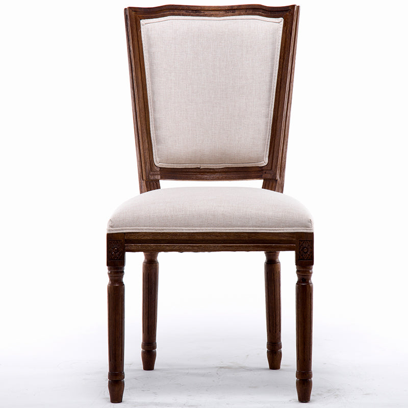 Chaise de salle à manger traditionnelle en bois, sans accoudoirs, à dossier ouvert, pour usage domestique