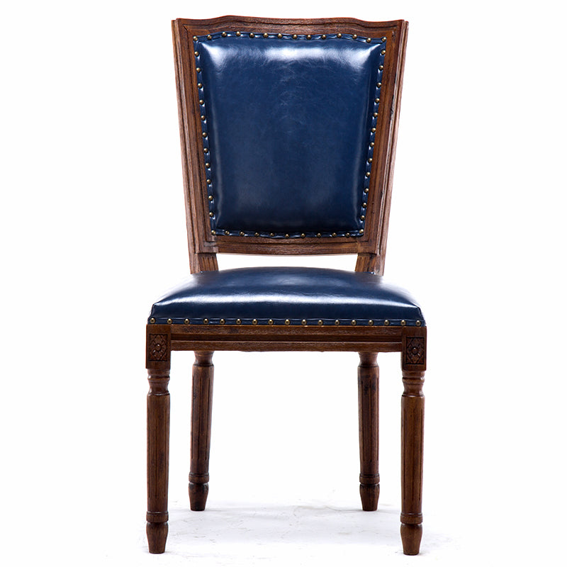Silla sin brazos de comedor de madera tradicional, silla lateral de comedor con respaldo abierto para uso doméstico
