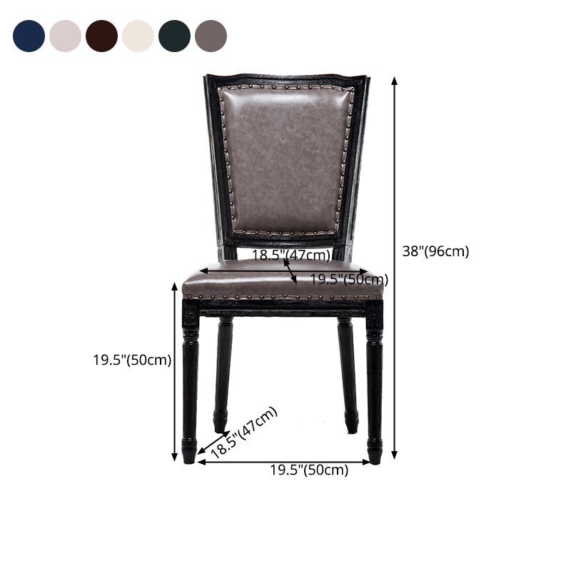 Silla sin brazos de comedor de madera tradicional, silla lateral de comedor con respaldo abierto para uso doméstico