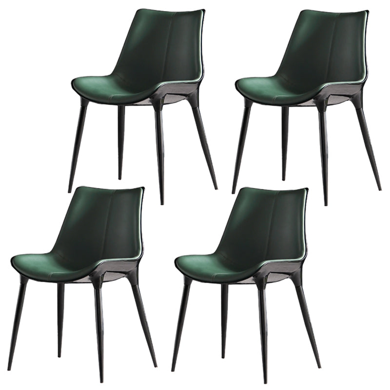 Silla de comedor de metal de cocina de estilo moderno que cena sillas laterales sin brazos