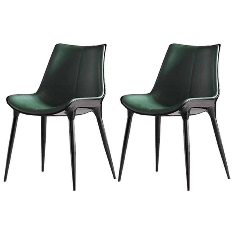 Silla de comedor de metal de cocina de estilo moderno que cena sillas laterales sin brazos