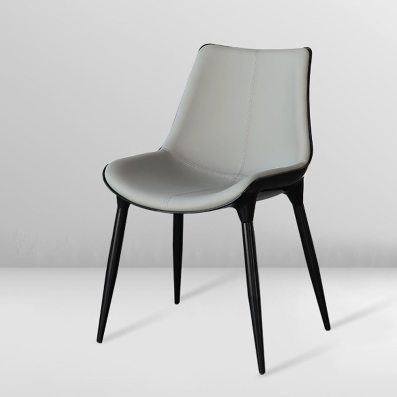 Chaise de salle à manger en métal de cuisine de style contemporain dinant des chaises latérales sans bras