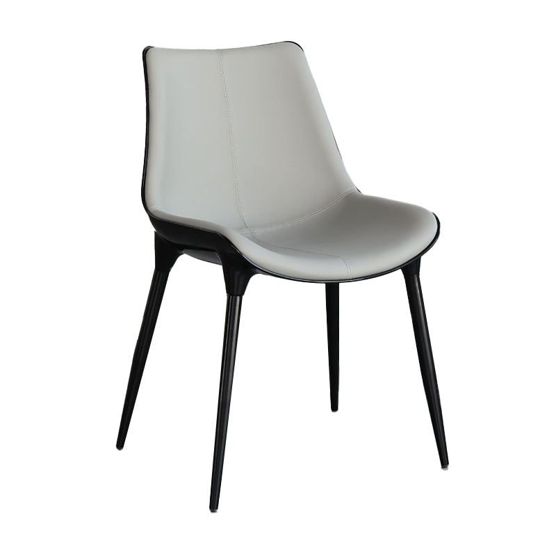 Silla de comedor de metal de cocina de estilo moderno que cena sillas laterales sin brazos