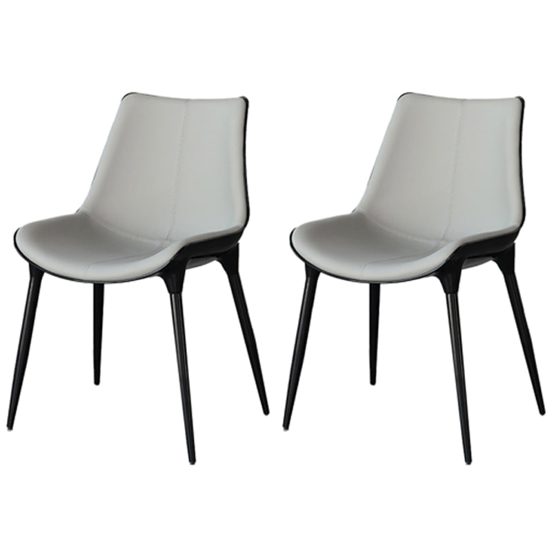 Silla de comedor de metal de cocina de estilo moderno que cena sillas laterales sin brazos