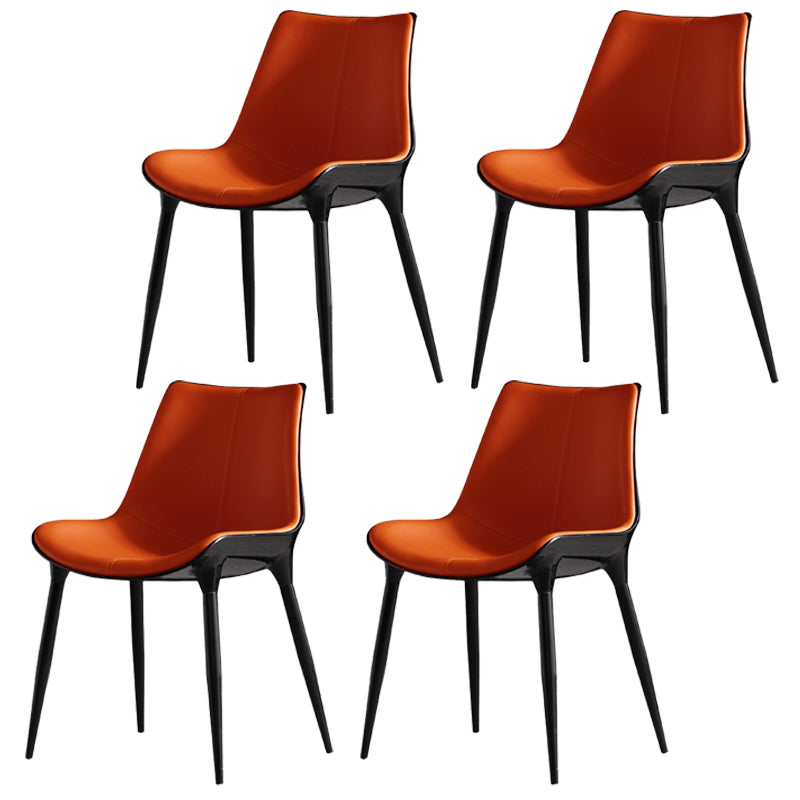 Silla de comedor de metal de cocina de estilo moderno que cena sillas laterales sin brazos