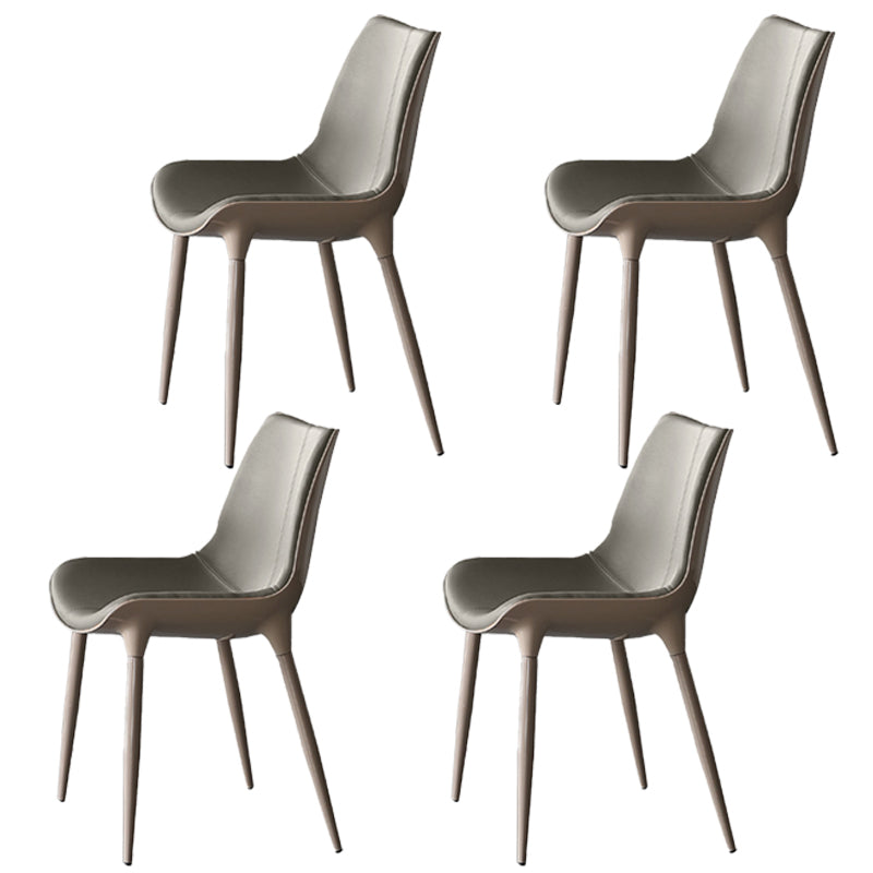 Silla de comedor de metal de cocina de estilo moderno que cena sillas laterales sin brazos