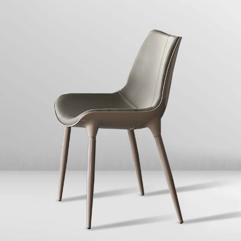 Silla de comedor de metal de cocina de estilo moderno que cena sillas laterales sin brazos