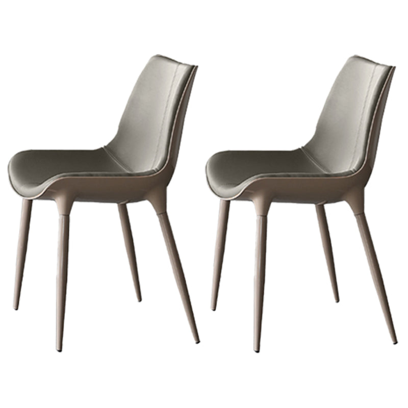 Silla de comedor de metal de cocina de estilo moderno que cena sillas laterales sin brazos