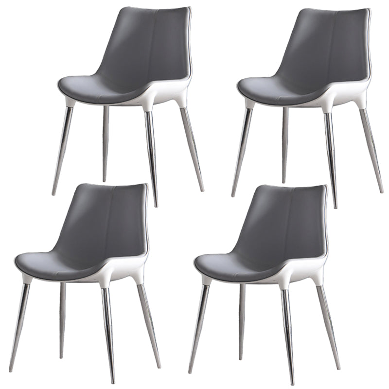 Silla de comedor de metal de cocina de estilo moderno que cena sillas laterales sin brazos