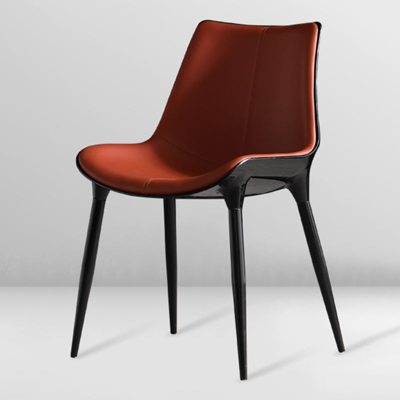 Silla de comedor de metal de cocina de estilo moderno que cena sillas laterales sin brazos