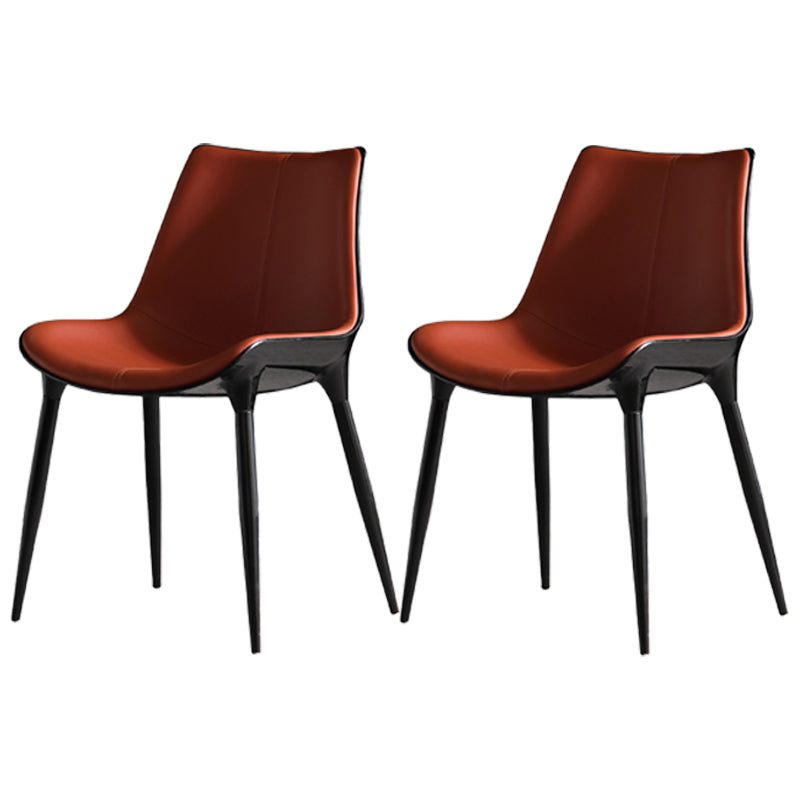 Silla de comedor de metal de cocina de estilo moderno que cena sillas laterales sin brazos