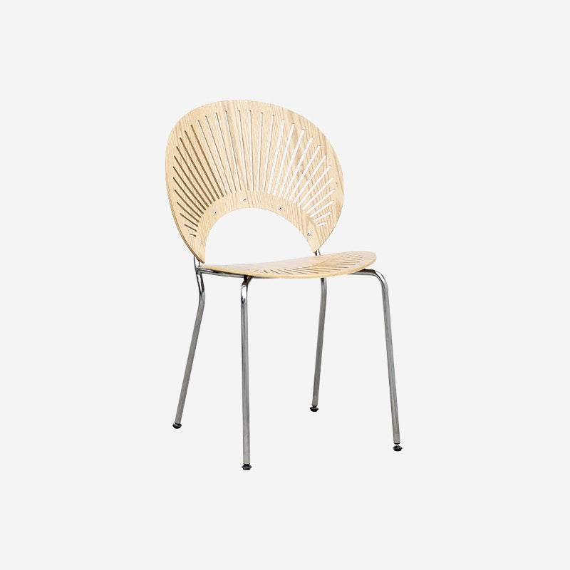 Chaise de salle à manger de style industriel, chaises de salle à manger à dossier ouvert en métal pour la cuisine