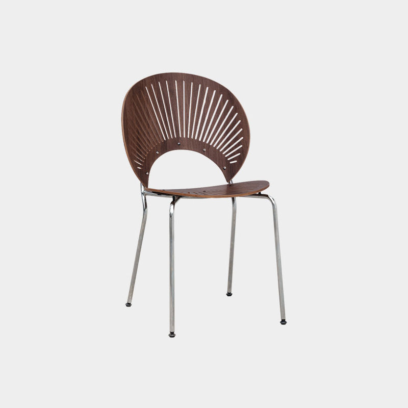 Chaise de salle à manger de style industriel, chaises de salle à manger à dossier ouvert en métal pour la cuisine
