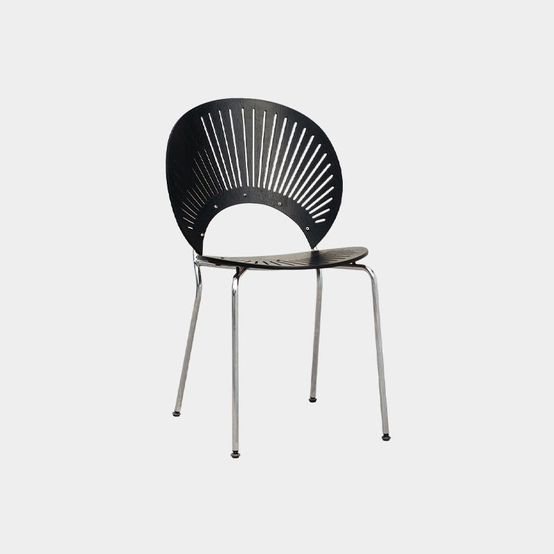 Chaise de salle à manger de style industriel, chaises de salle à manger à dossier ouvert en métal pour la cuisine