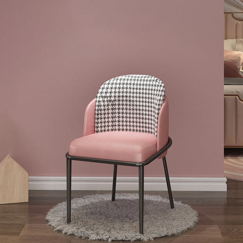Silla de comedor tapizada de estilo escandinavo, silla de comedor individual con respaldo sólido