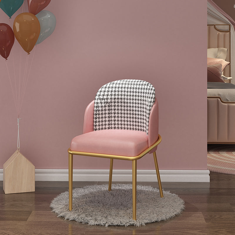 Chaise de salle à manger sans accoudoirs rembourrée de style scandinave, chaise de salle à manger simple à dossier solide