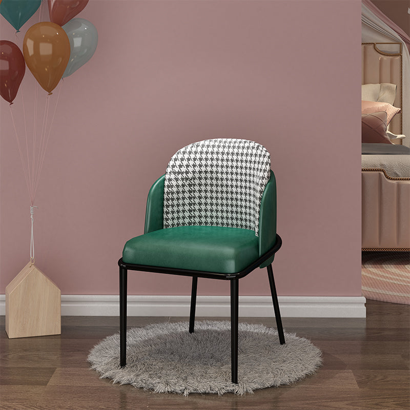 Silla de comedor tapizada de estilo escandinavo, silla de comedor individual con respaldo sólido