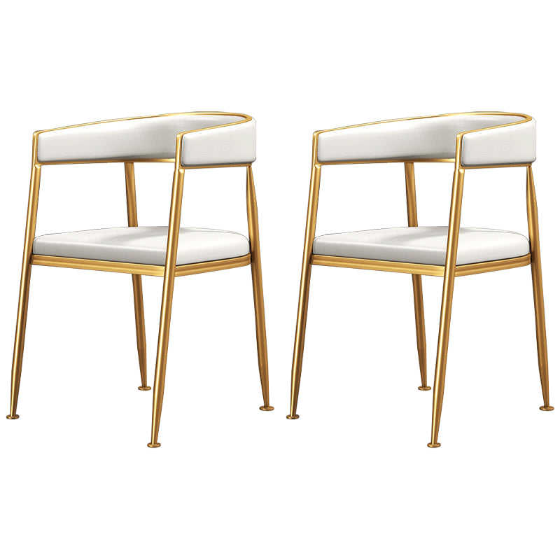 Silla lateral de comedor con respaldo abierto de estilo nórdico, tela de lino, silla sin brazos