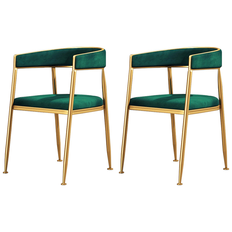 Silla lateral de comedor con respaldo abierto de estilo nórdico, tela de lino, silla sin brazos