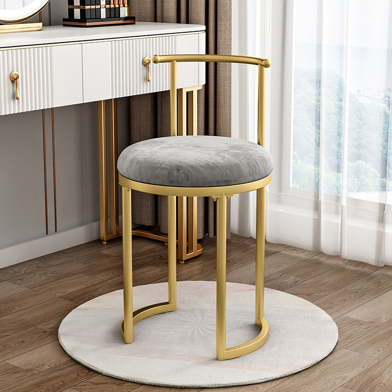 Silla de comedor tapizada de estilo escandinavo, silla lateral de comedor sin brazos con respaldo abierto