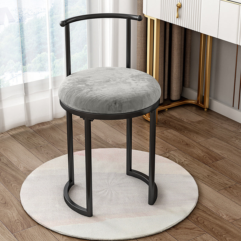 Silla de comedor tapizada de estilo escandinavo, silla lateral de comedor sin brazos con respaldo abierto