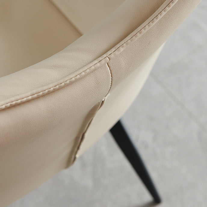 Silla de comedor estilo moderno Sillas laterales sin brazos de cocina con patas de metal