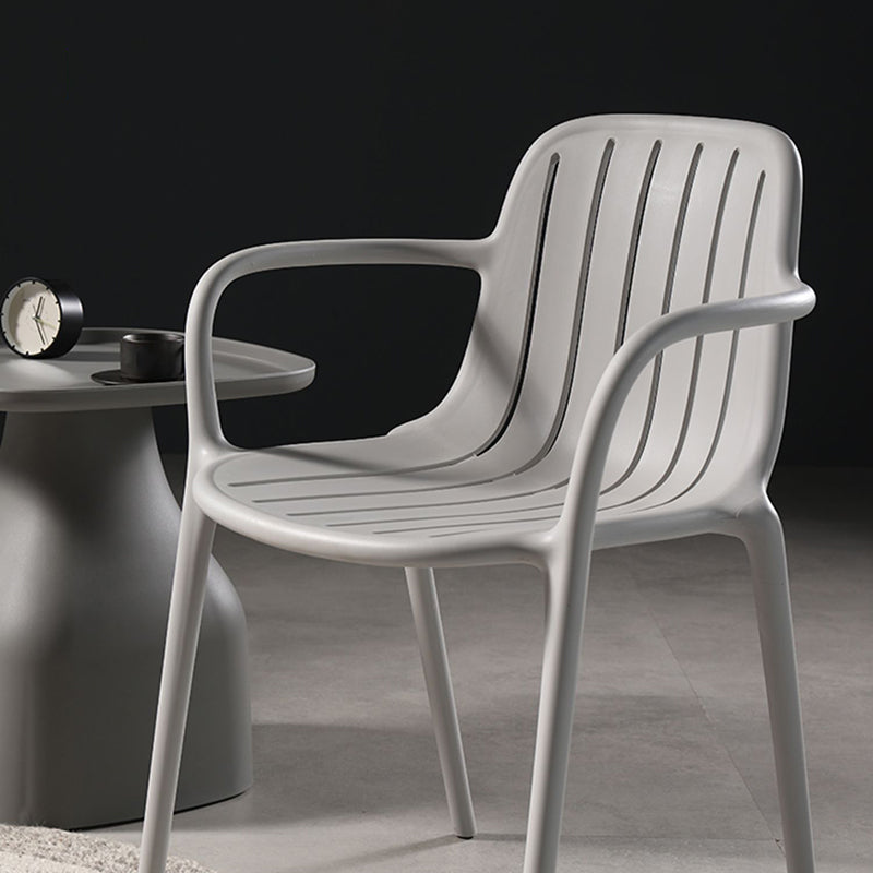 Contemporary Style Dining Chair Kitchen Dining Arm Side Chair with Plastic Legs