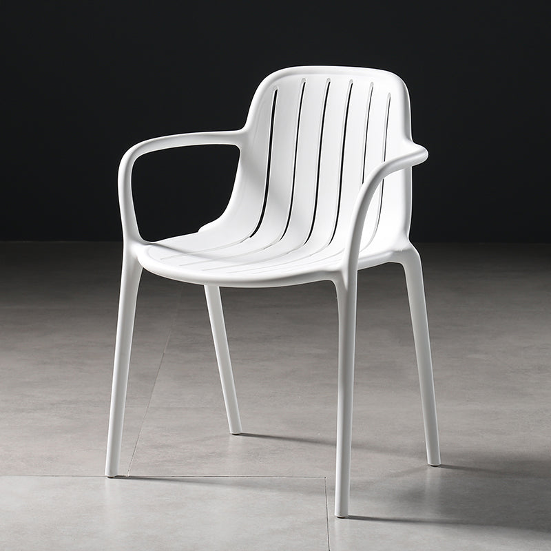 Contemporary Style Dining Chair Kitchen Dining Arm Side Chair with Plastic Legs